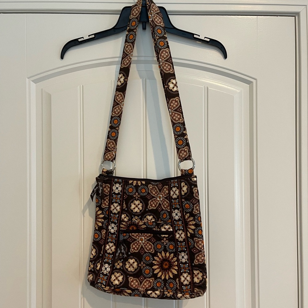Vintage Vera Bradley Multicolor Floral Crossbody Bag in Brown Canyon